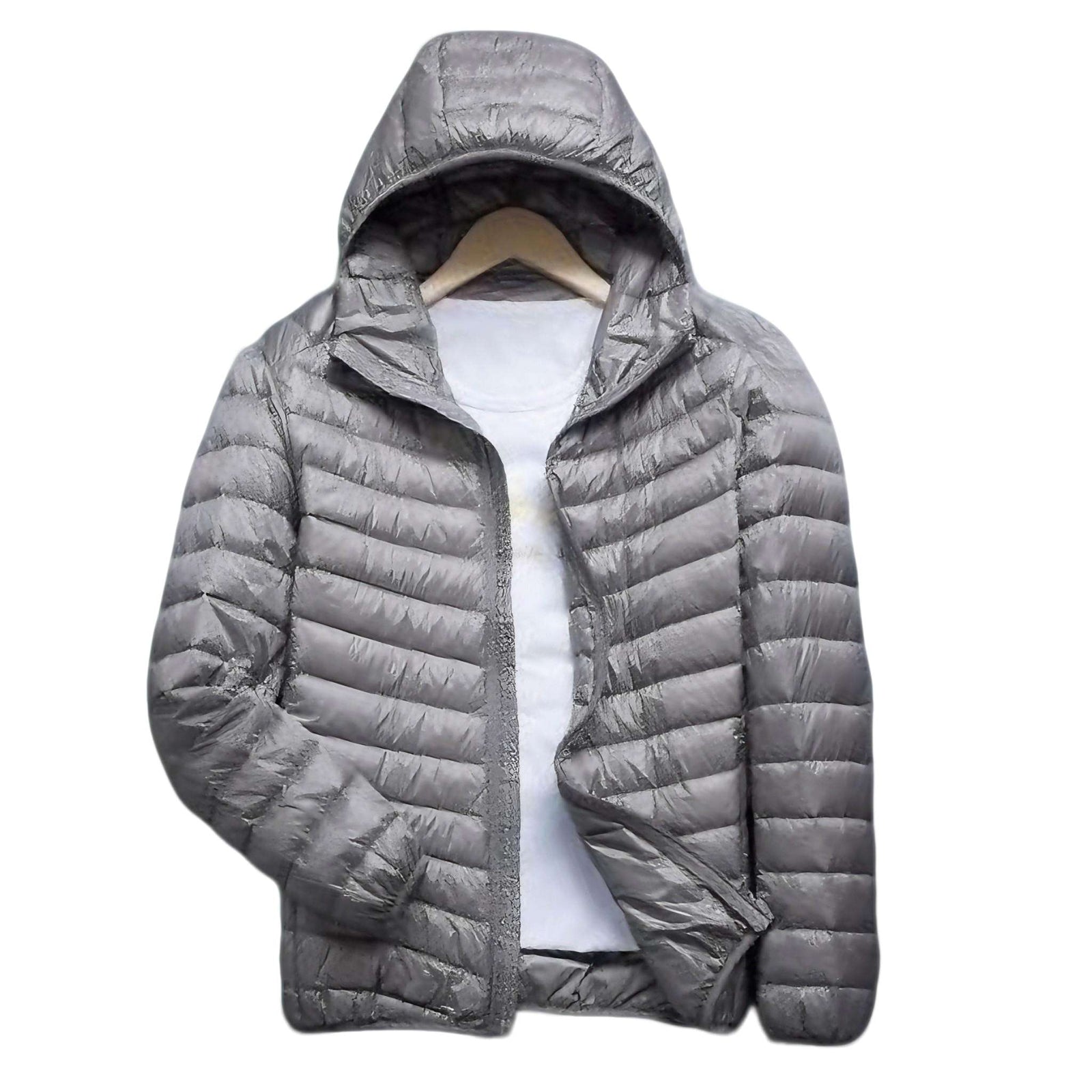 Ultra-Light Hooded Down Jacket -