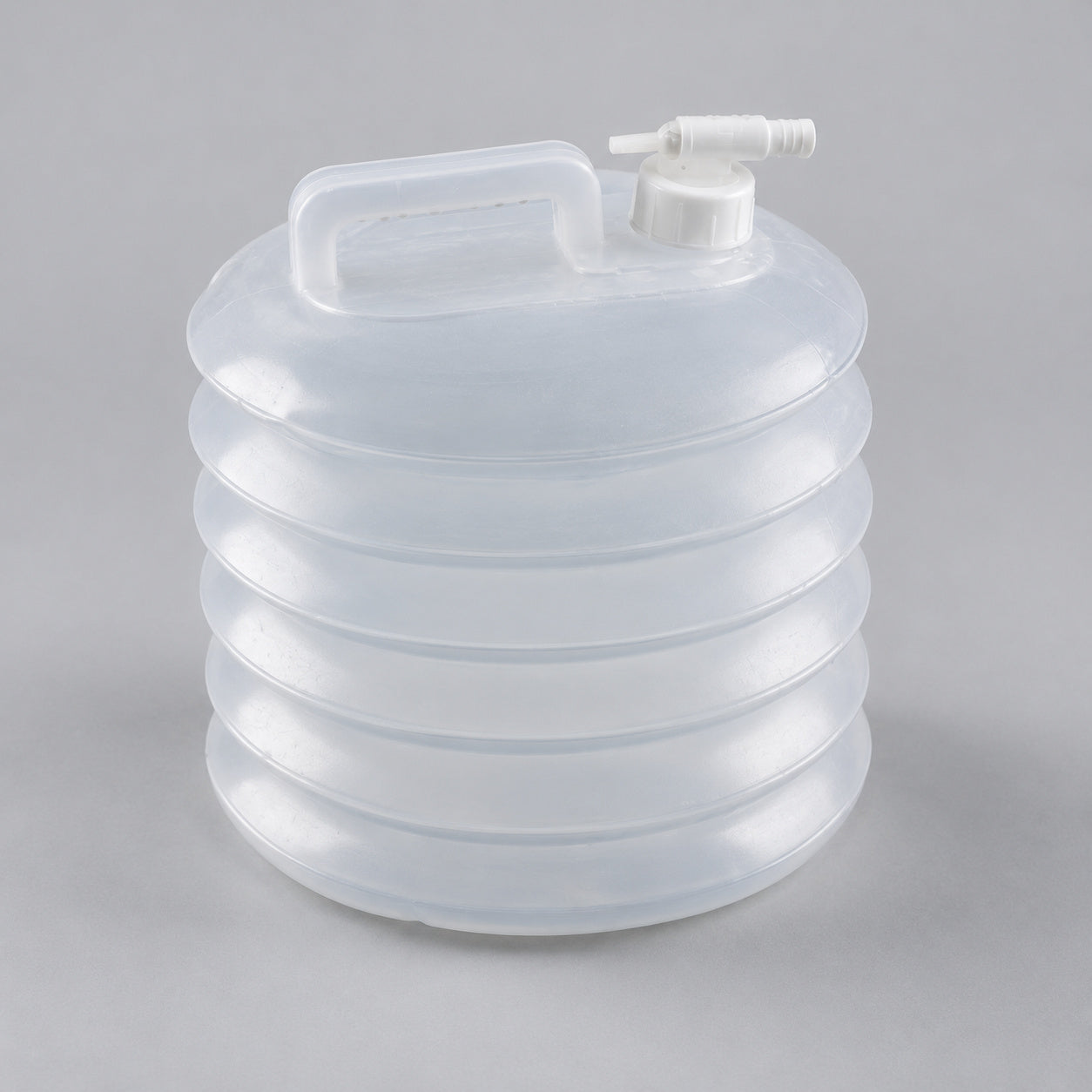 AceCamp 8L accordion water container expanded with its tap and carry handle