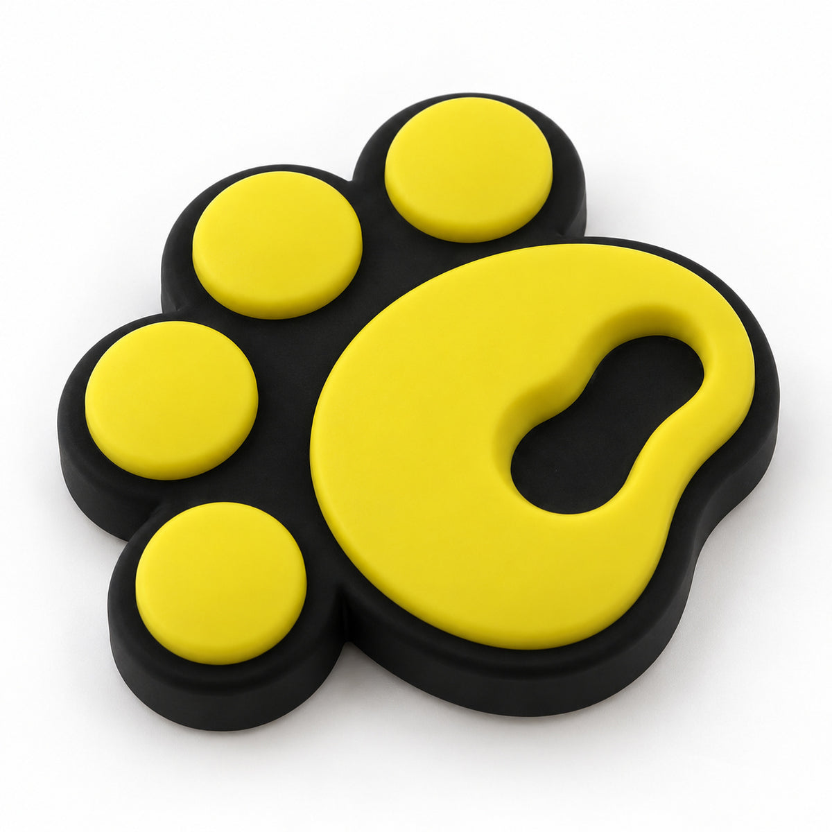 One yellow stomp pad showing the raised pawprint face and black sidewall