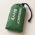 One green packed bivy cover in a drawstring pouch without a whistle