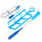 Alpex Reservoir Care Kit with three blue brushes and a cyan folding drying rack