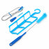 Alpex Reservoir Care Kit with three blue brushes and a cyan folding drying rack