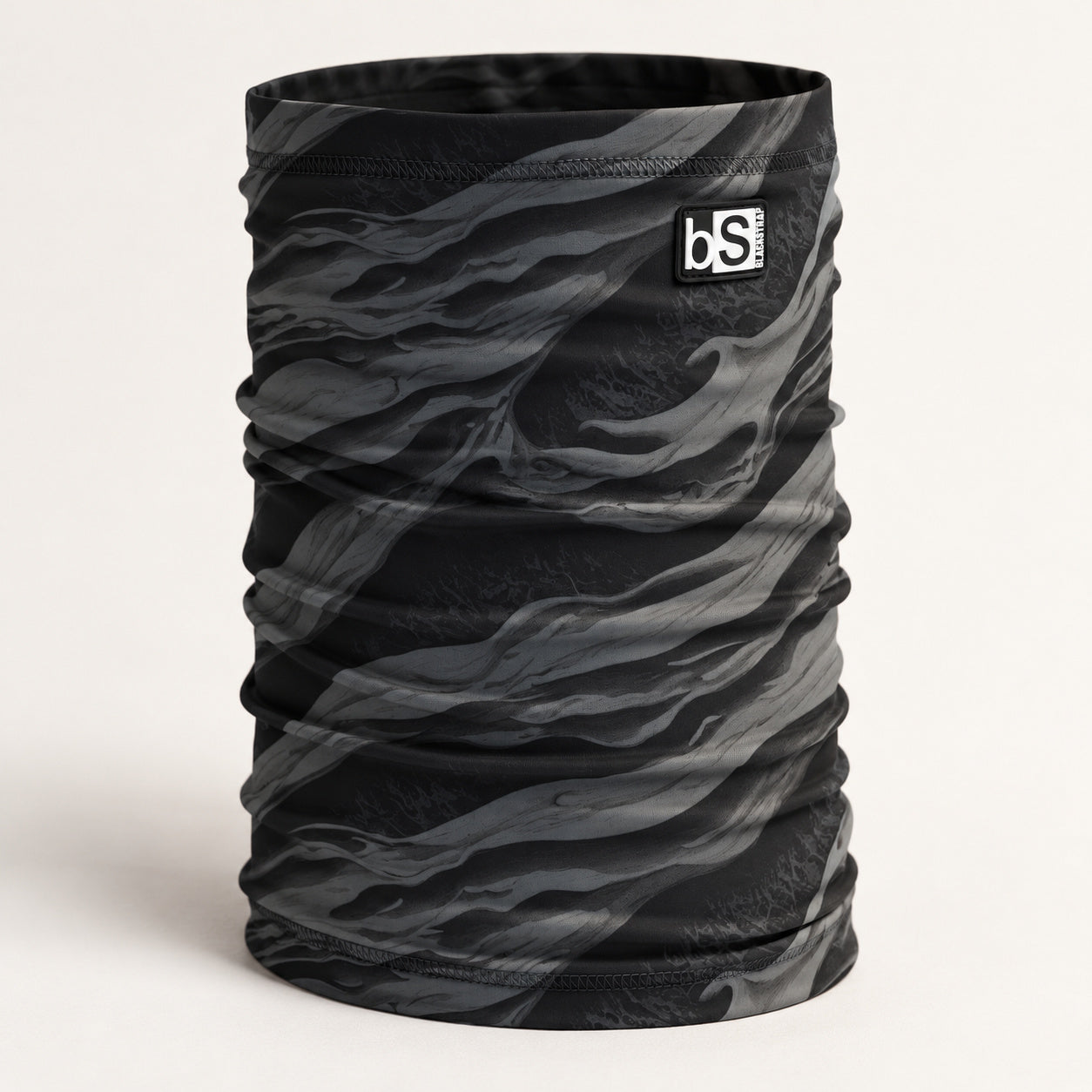 BlackStrap Dual Layer Tube in Bone Black with its dark sweeping print.