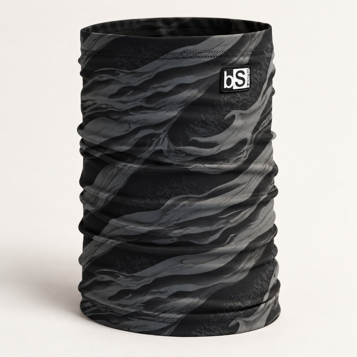 BlackStrap Dual Layer Tube in Bone Black with its dark sweeping print.