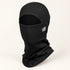 BlackStrap Merino Hood balaclava in Black, shown in full.