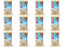Twelve CLIF White Chocolate Macadamia bars, arranged in four columns and three rows.