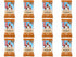 Twelve CLIF Caffeinated Caramel Chocolate Chip bars, arranged in four columns and three rows.