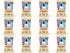 Twelve CLIF Caffeinated Vanilla Almond bars, arranged in four columns and three rows.