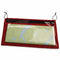 Equinox Hellbender Ultralite Map Case Medium in red/burgundy trim with map visible.