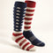 Fox River Old Glory Ski socks with their contrasting stars-and-stripes design.