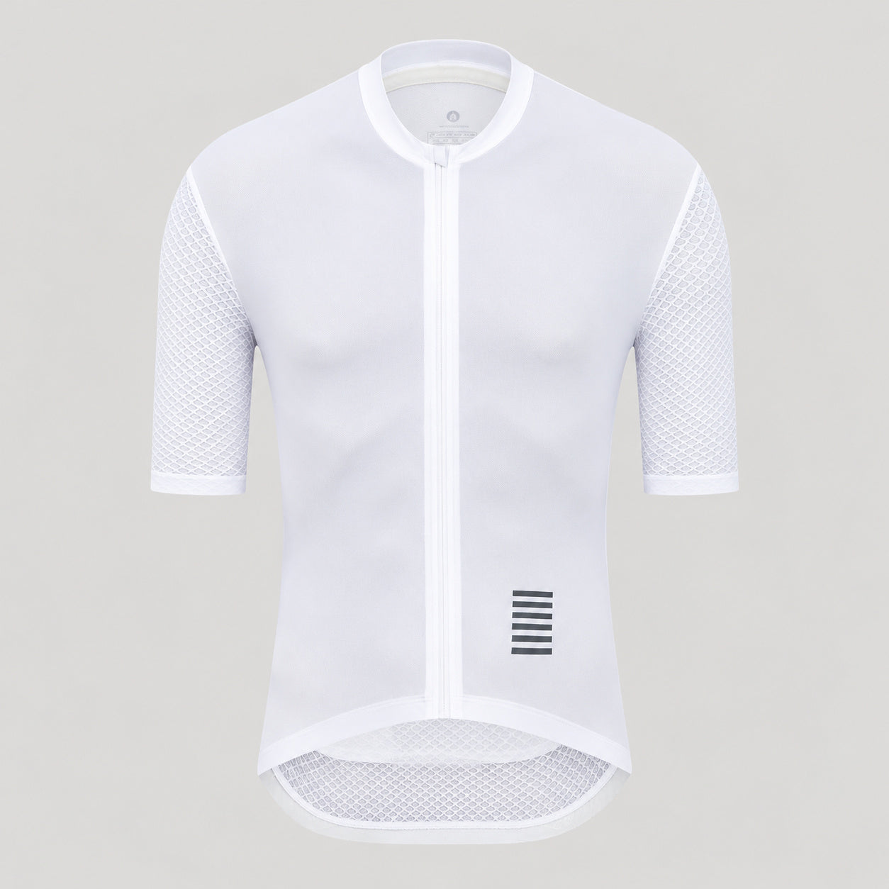 YKYWBIKE white short-sleeve cycling jersey, front view