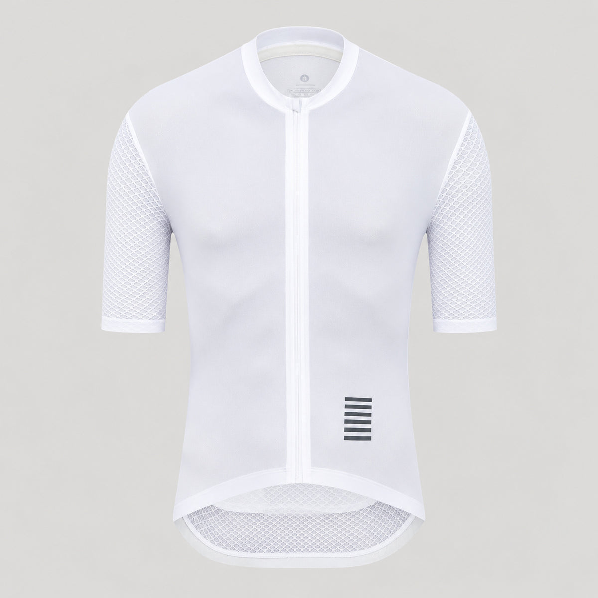 YKYWBIKE white short-sleeve cycling jersey, front view