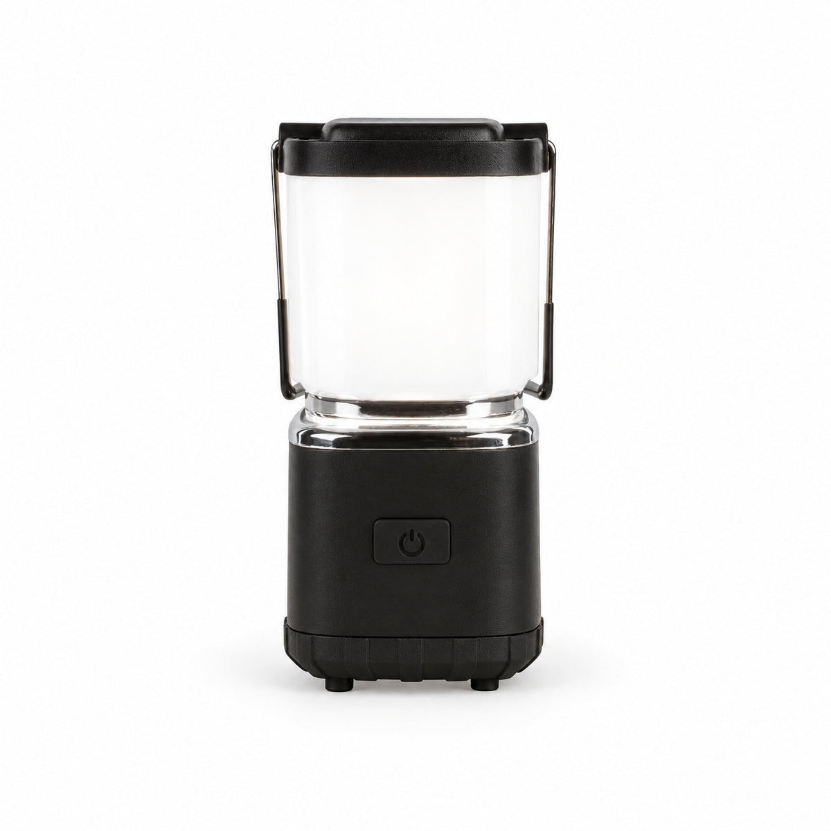 Black LUXPRO LP189 rechargeable mini lantern with lowered metal bail