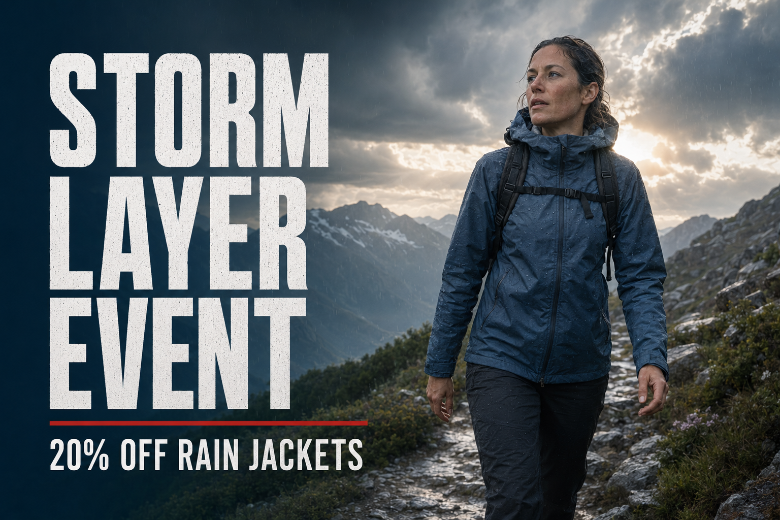 Storm Layer Event, 20% off eligible rain jackets
