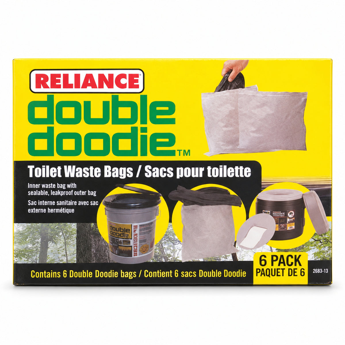 Reliance Double Doodie gel-free six-pack carton, model 2683-13