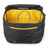Open Rockstar rope bag showing yellow lining and zippered pocket