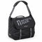 Closed black Singing Rock Rockstar 28L rope bag with its shoulder strap