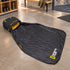 Rockstar bag and empty included rope tarp beside a climbing-gym bench