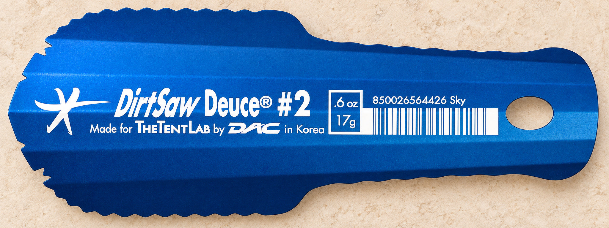 Sky TentLab DirtSaw Deuce #2 trowel with serrated blade