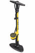 Topeak JoeBlow Sport III floor pump in yellow and black with its analog gauge