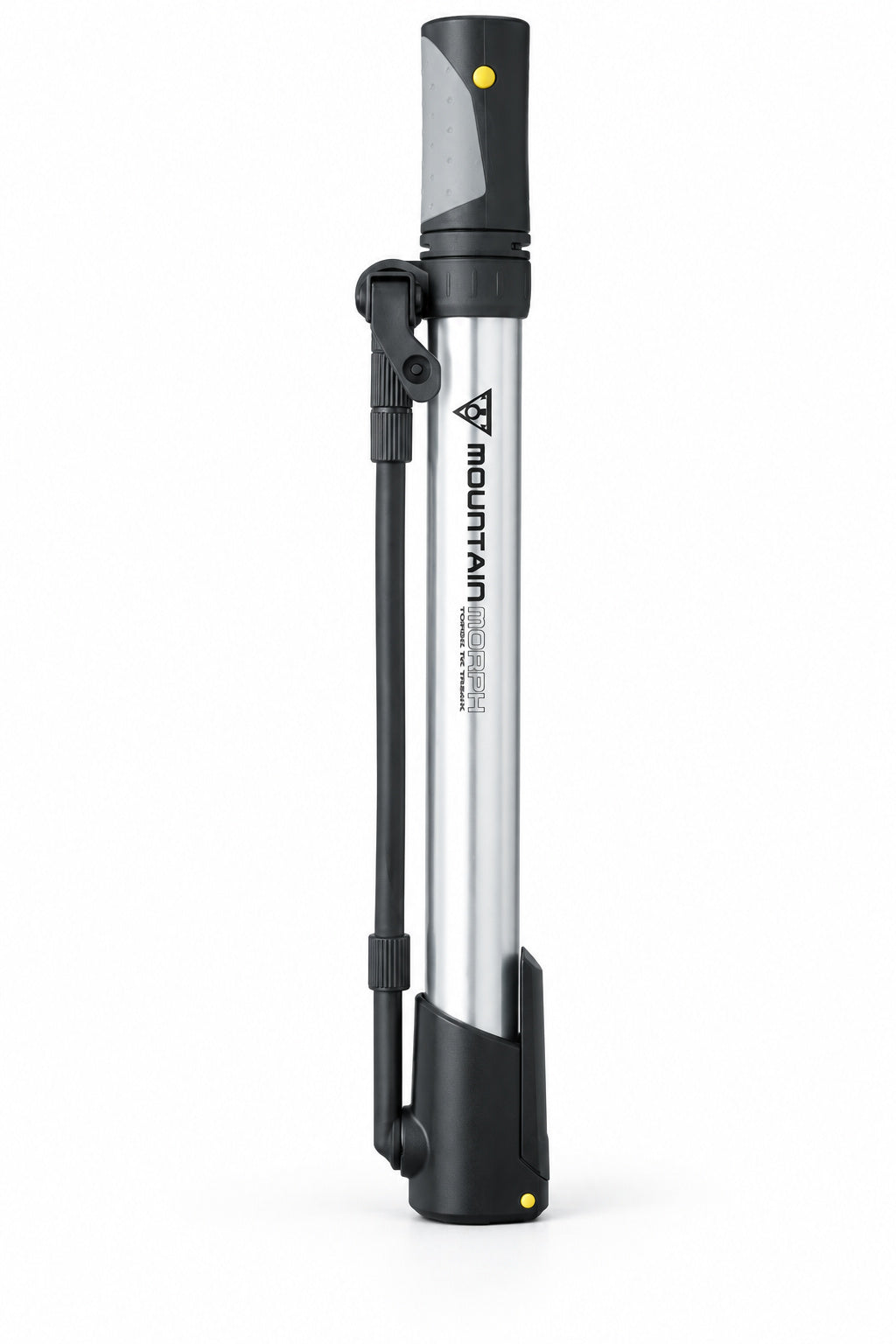 Topeak Mountain Morph pump with its handle, hose and foot pad stowed