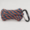 UST ParaTinder Orange/Blue utility cord with black carabiner and silver straight gate.
