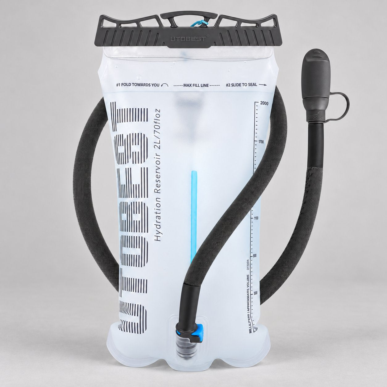 UTOBEST UTR211 2L White hydration reservoir with drinking tube
