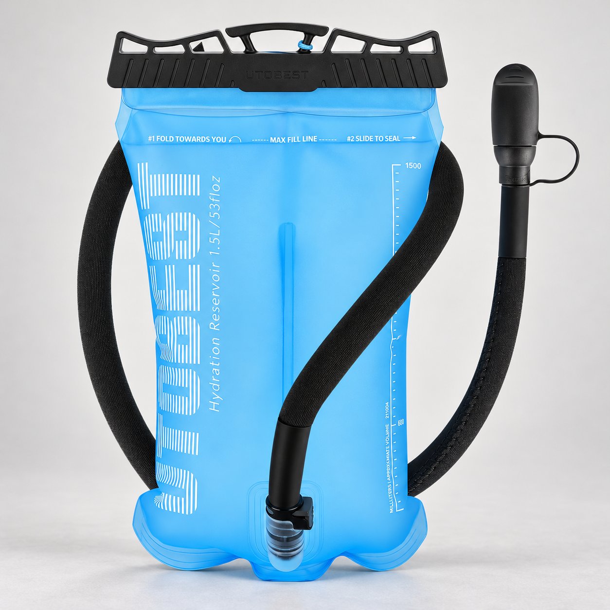 UTOBEST UTR211 1.5L Blue hydration reservoir with drinking tube